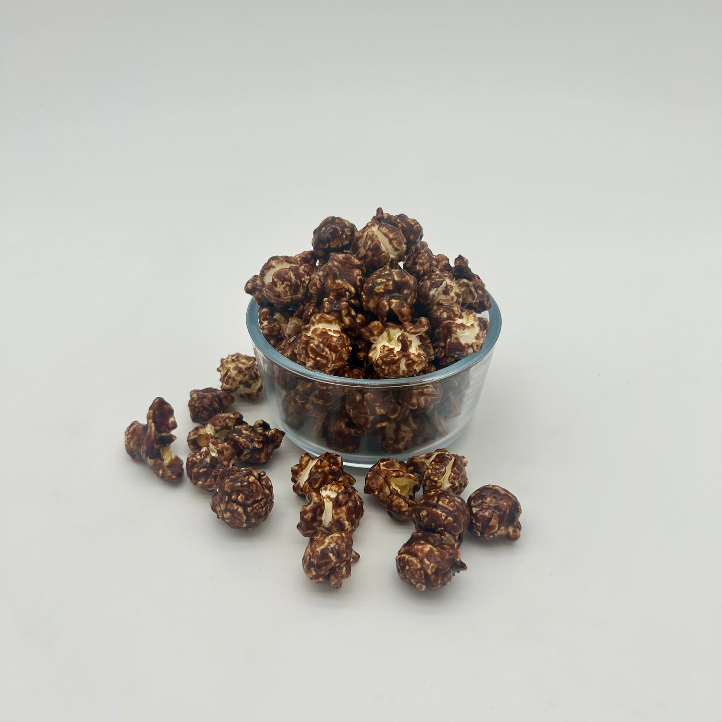 Smooth and buttery chocolate coated popcorn