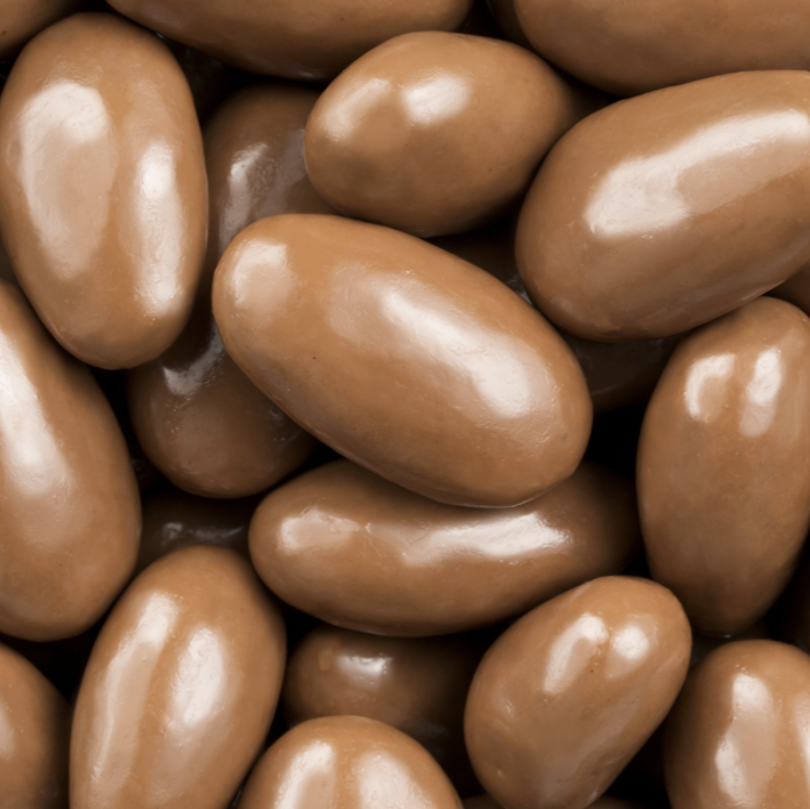 Milk chocolate covered almonds