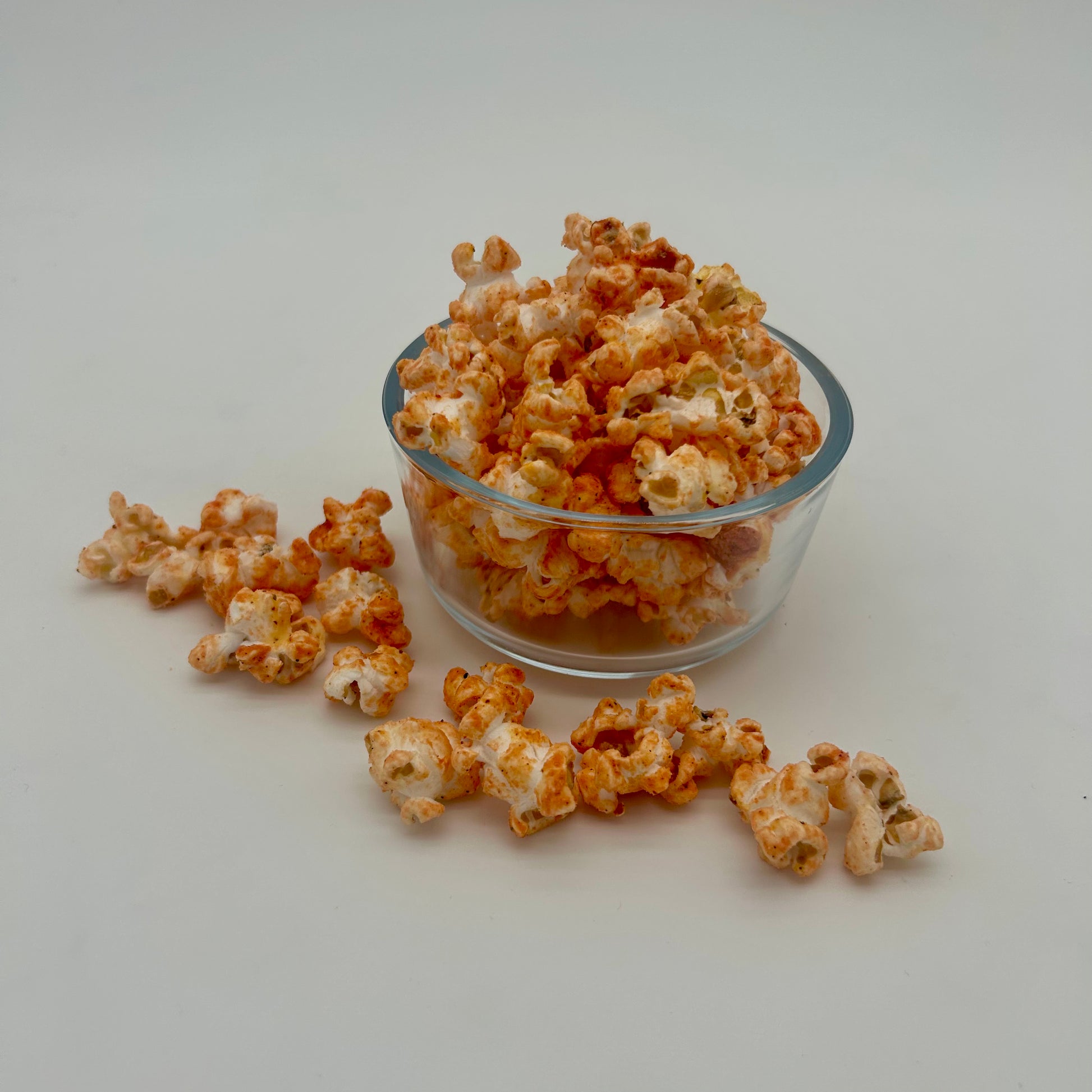 Tender, crunchy Buffalo Garlic Parmesan Popcorn