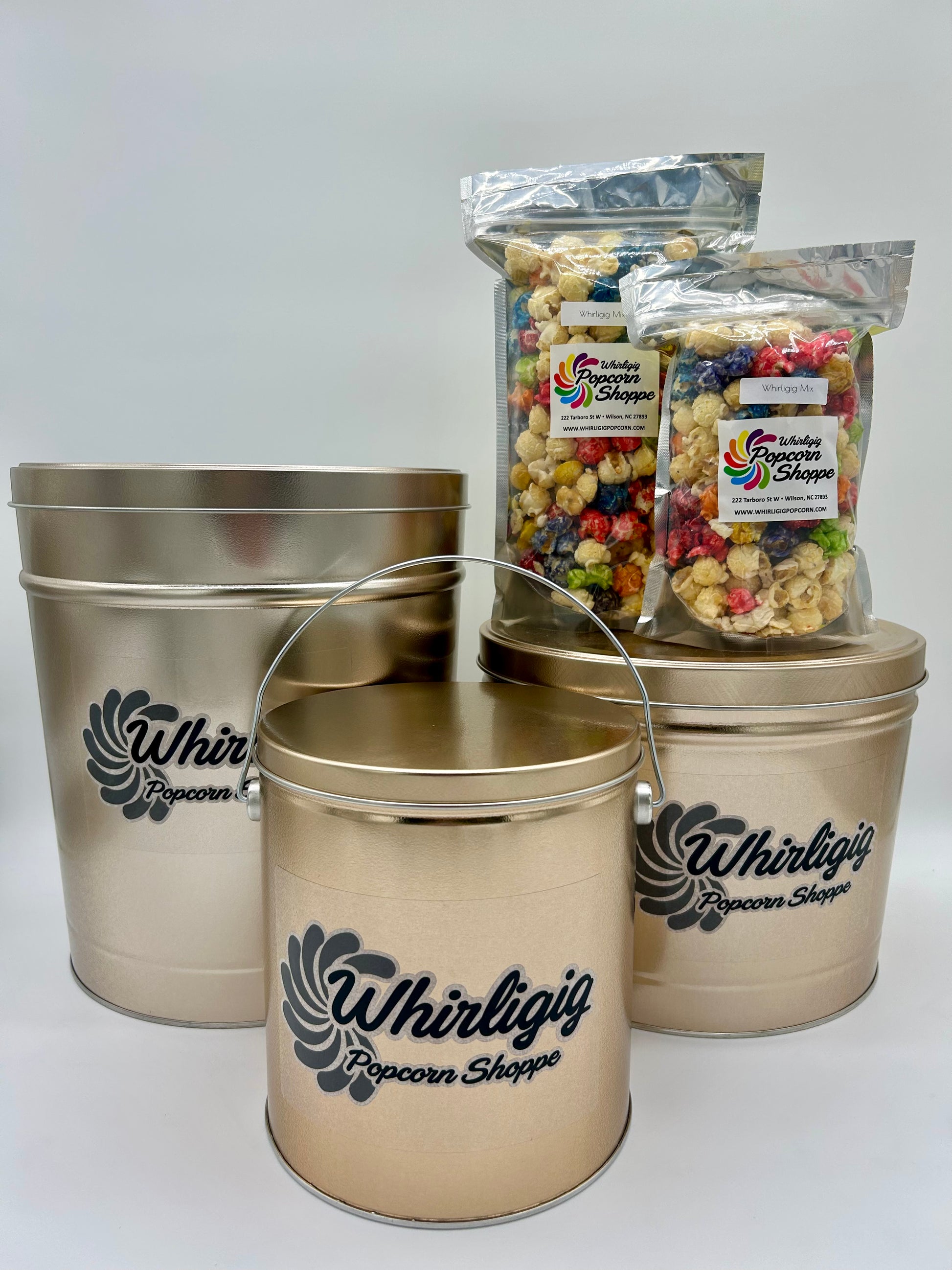 Whirligig Popcorn size options